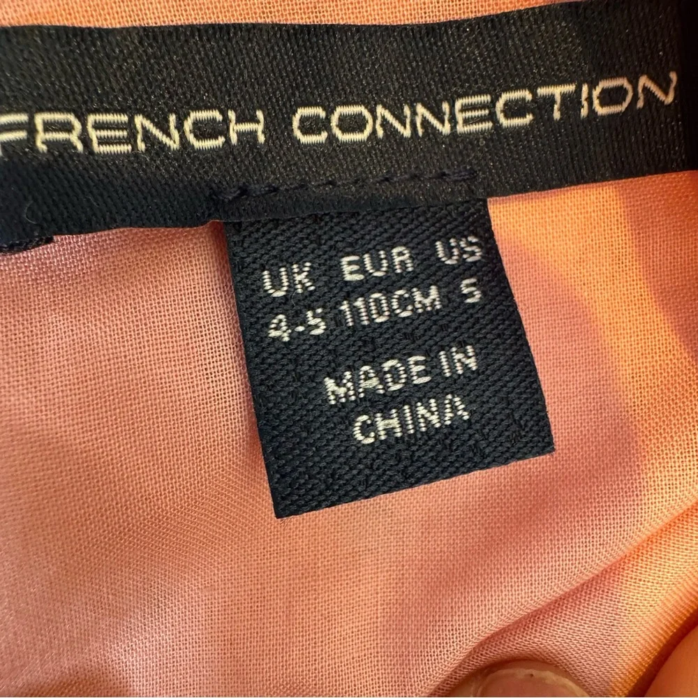 French Connection Pink Dotted Ruffle Dress size s=4/5 - Picture 5 of 6
